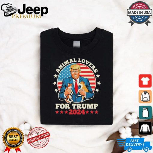 Animal Lovers For Trump 2024 Cat And Dog Debate Shirt