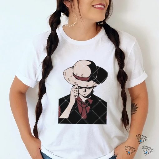 Anime One Piece Luffy With Hat Cartoon Character One Piece shirt