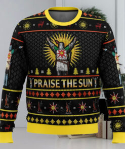 AnimeBape Dark Souls Praise The Sun Ugly Christmas Sweater