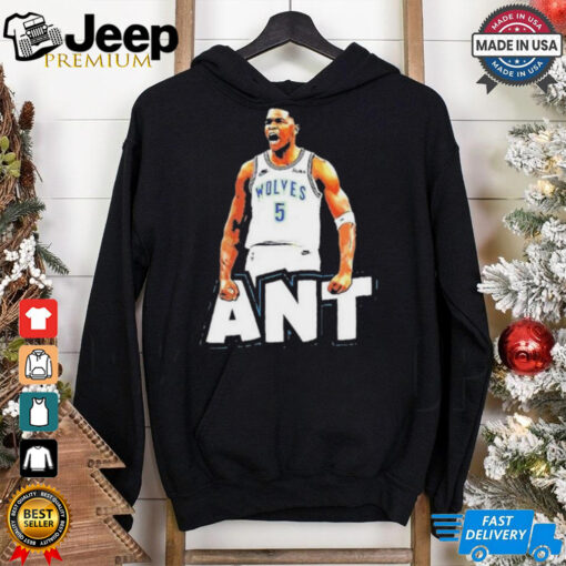 Ant playoff shirt anthony edwards minnesota timberwolves player oversized shirt