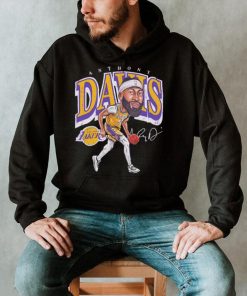 Anthony Davis professional basketball player for the Los Angeles Lakers signature cartoon shirt