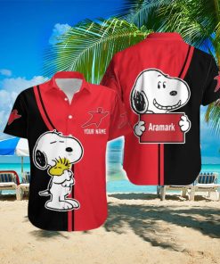 Aramark Logo Brand Snoopy Hawaiian Shirt Gift Summer