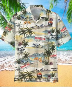 Arch Motorcycle Tropical Island Unisex Hawaiian Shirt