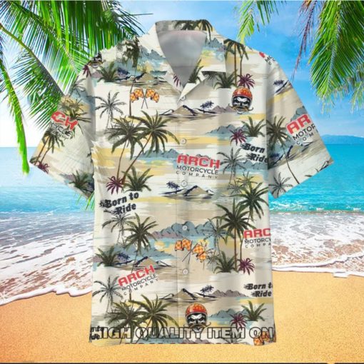 Arch Motorcycle Tropical Island Unisex Hawaiian Shirt