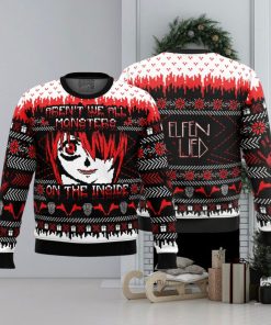 Aren’t We All Monster On The Inside Elfen Lied Ugly Christmas Sweater