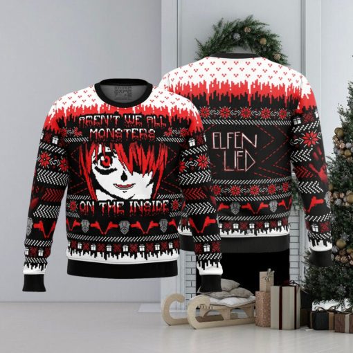 Aren’t We All Monster On The Inside Elfen Lied Ugly Christmas Sweater