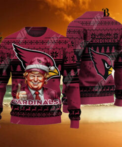 Arizona Cardinals Christmas Donald Trump Knitted Sweater