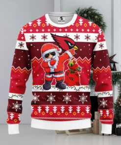 Arizona Cardinals Dabbing Santa Claus Ugly Christmas Sweater