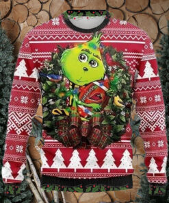 Arizona Cardinals Grinch Hug Christmas Ugly Sweater