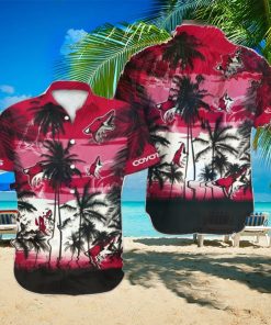 Arizona Coyotes NHL Hawaii Coconut And Logo Full Printed Hawaiian Shirt