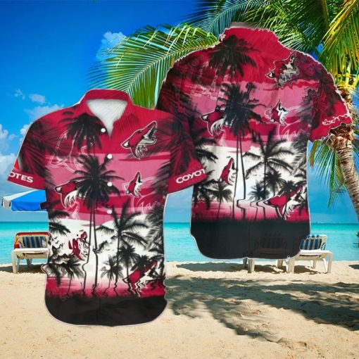 Arizona Coyotes NHL Hawaii Coconut And Logo Full Printed Hawaiian Shirt