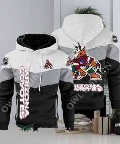 Arizona Coyotes NHL Hockey Black White Printed Hoodie