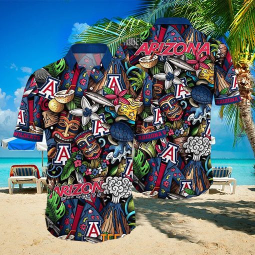 Arizona Wildcats NCAA Mens Floral Special Design Hawaiian Shirt