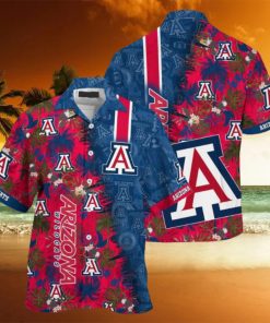 Arizona Wildcats Red Blue Tropical Summer Hawaiian Shirt