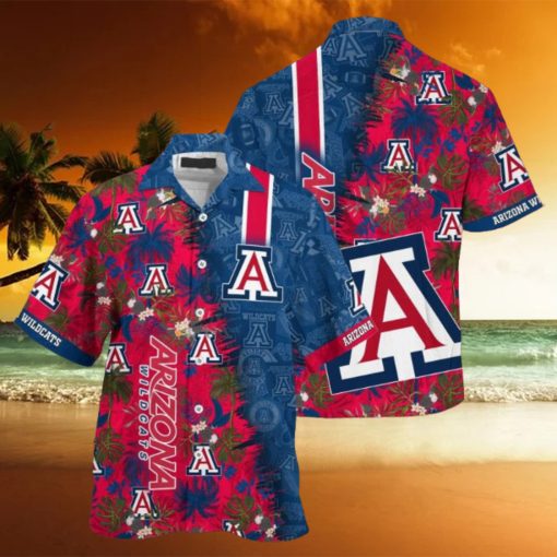 Arizona Wildcats Red Blue Tropical Summer Hawaiian Shirt