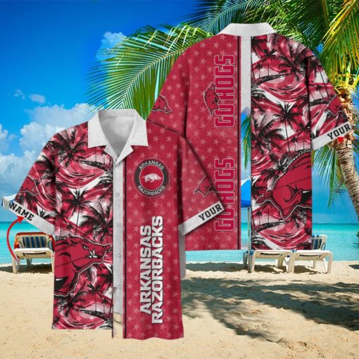 Arkansas Razorbacks Custom Name Aloha Shirt Trending Summer Hawaiian Shirt For Fans