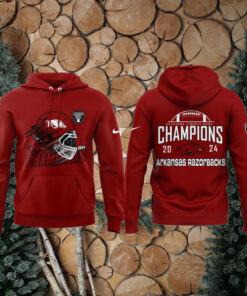Arkansas Razorbacks Football 2024 Liberty Bowl Champions Hoodie