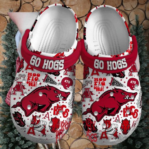 Arkansas Razorbacks Woo Pig Sooie Crocs For Adults