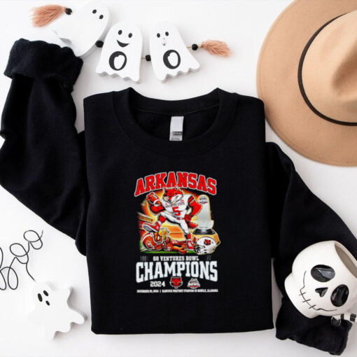 Arkansas State Red Wolves 2024 68 Ventures Bowl Champions mascot shirt
