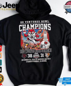 Arkansas State Red Wolves 68 Ventures Bowl beats Falcons Champions shirt