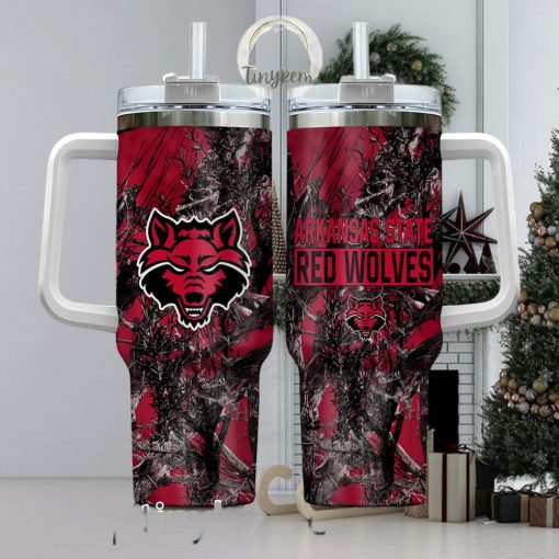 Arkansas State Red Wolves Realtree Hunting 40oz Tumbler