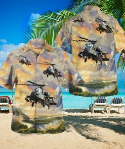 Army Boeing Ah 64 Apache Hawaiian Shirt Cheap