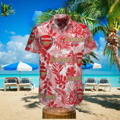 Arsenal Dark And Light Red Hawaiian Shirt Impressive Gift