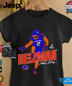 Ashton Jeanty Heisman Boise State Broncos cartoon signature shirt