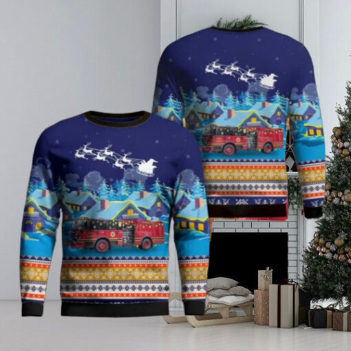 Aston Pennsylvania Aston Township Fire Department Christmas Ugly Sweater