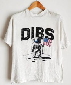 Astronaut Dibs American flag on the moon 4th Of July shirt