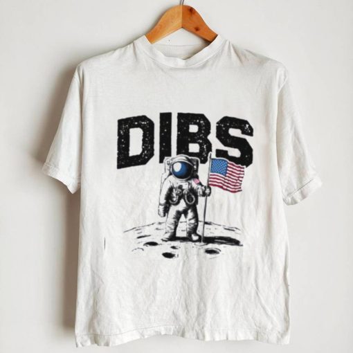 Astronaut Dibs American flag on the moon 4th Of July shirt