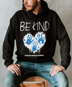 Athlete logos be kind center street school T shirt