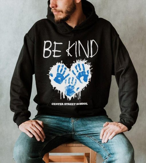 Athlete logos be kind center street school T shirt