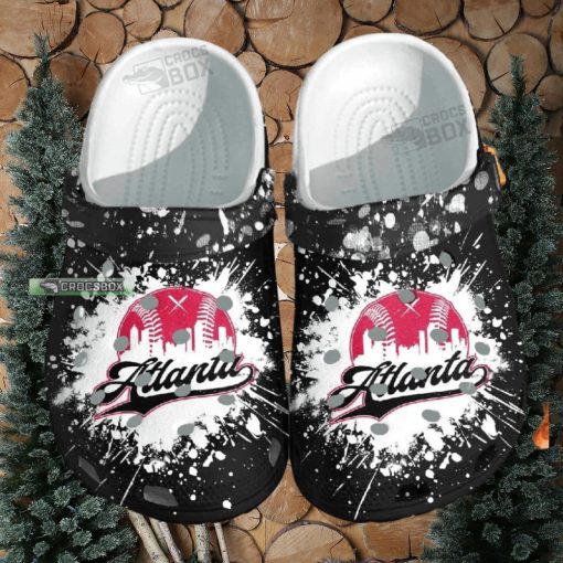 Atlanta Baseball Custom Crocs – Sport Beach Shoes Crocs Birthday Gift