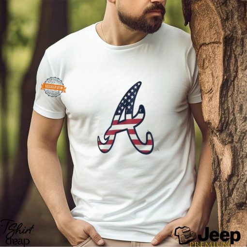 Atlanta Braves A logo x Flag of the United States shirt