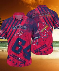 Atlanta Braves MLB Custom Number And Name Luau 3D Hawaiian Shirt For Men Women