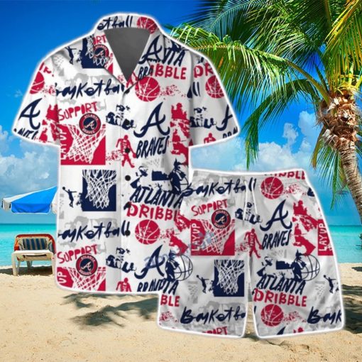 Atlanta Braves MLB Team Logo Street Style Design Hawaiian Shirt & Short