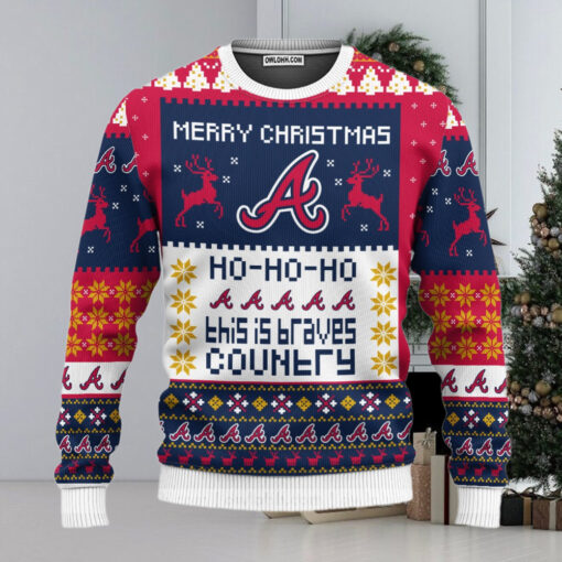 Atlanta Braves Merry Christmas  Ugly Christmas Sweaters