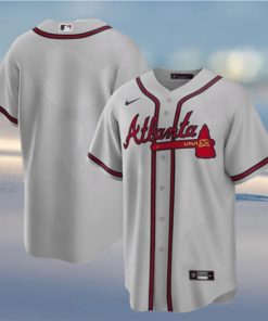 Atlanta Braves Nike Official Replica Road Jersey Mens