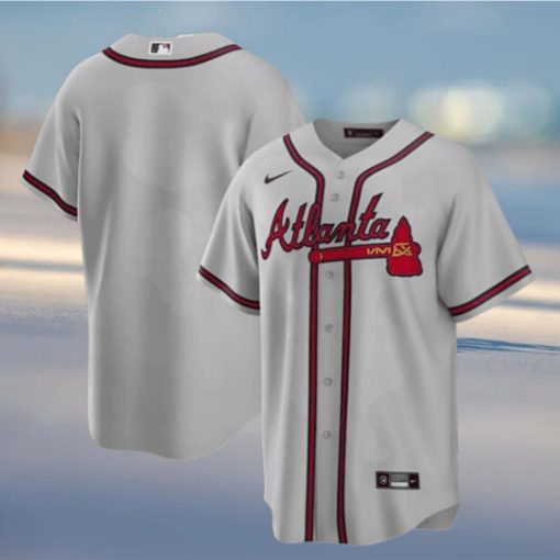 Atlanta Braves Nike Official Replica Road Jersey Mens