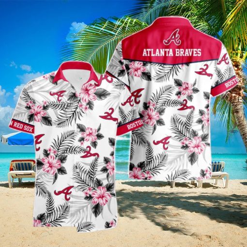 Atlanta Braves Tropical Floral Logo Hawaiian Shirt