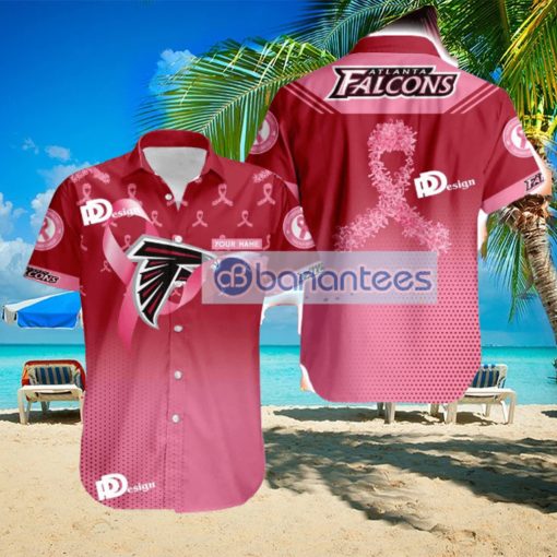 Atlanta Falcons Breast Cancer Awareness Tropical Hawaiian Shirt Gift For Men And Women