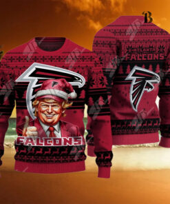 Atlanta Falcons Christmas Donald Trump Knitted Sweater