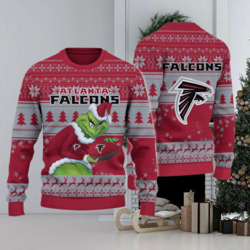 Atlanta Falcons Grinch Ugly Christmas Sweater