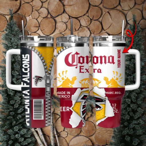 Atlanta Falcons NFL Corona Extra Personalized Stanley Tumbler 40Oz