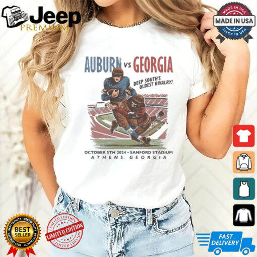 Auburn Tigers Vs Georgia Bulldogs Deep South’s Oldest Rivalry October 5th 2024 Sanford Stadium Shirt