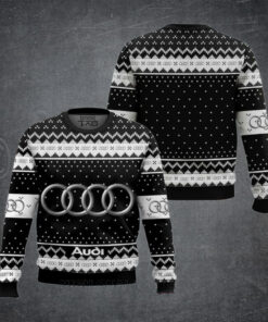 Audi Car Big Logo Black Ugly Christmas Sweater