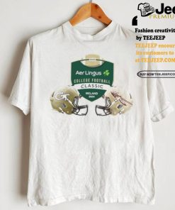 August 2024 Aer Lingus College Football Classic Georgia Tech Football and Florida State Seminoles Helmet Shirt