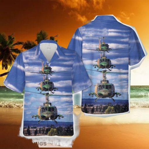 Australia Army Bell UH 1H Iroquois (205) 3D Hawaiian Shirt