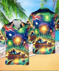 Australia Day With Firework Hawaiian Shirt